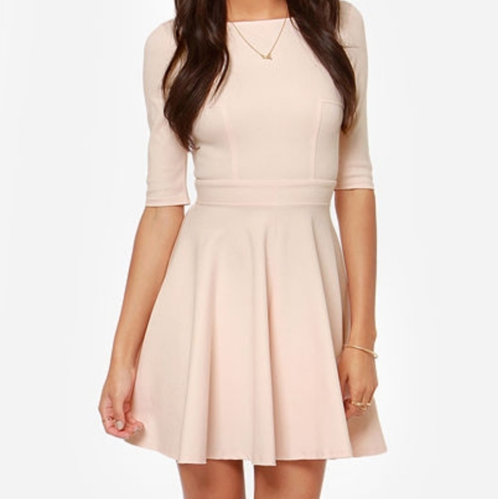 Lulu's Blush Skater Dress